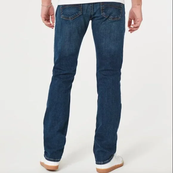 Hollister Dark Wash Denim Slim Straight Jeans, 32x30, Excellent Used Condition - Picture 3 of 5